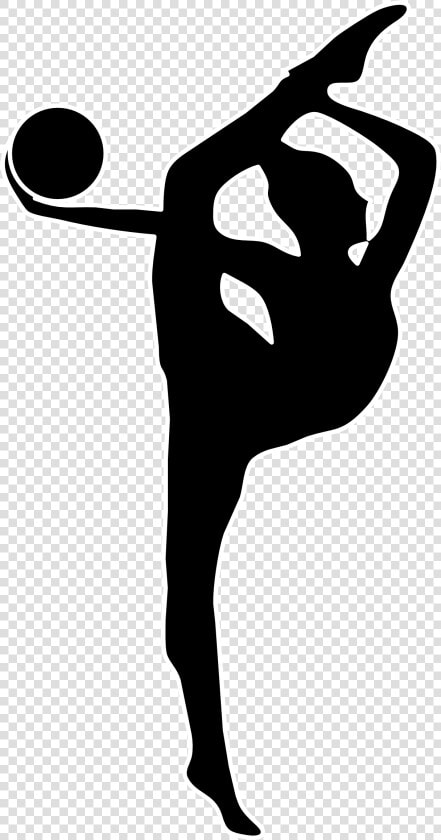 Gymnastics Png Pic   Rhythmic Gymnastics Ball Silhouette  Transparent PngTransparent PNG