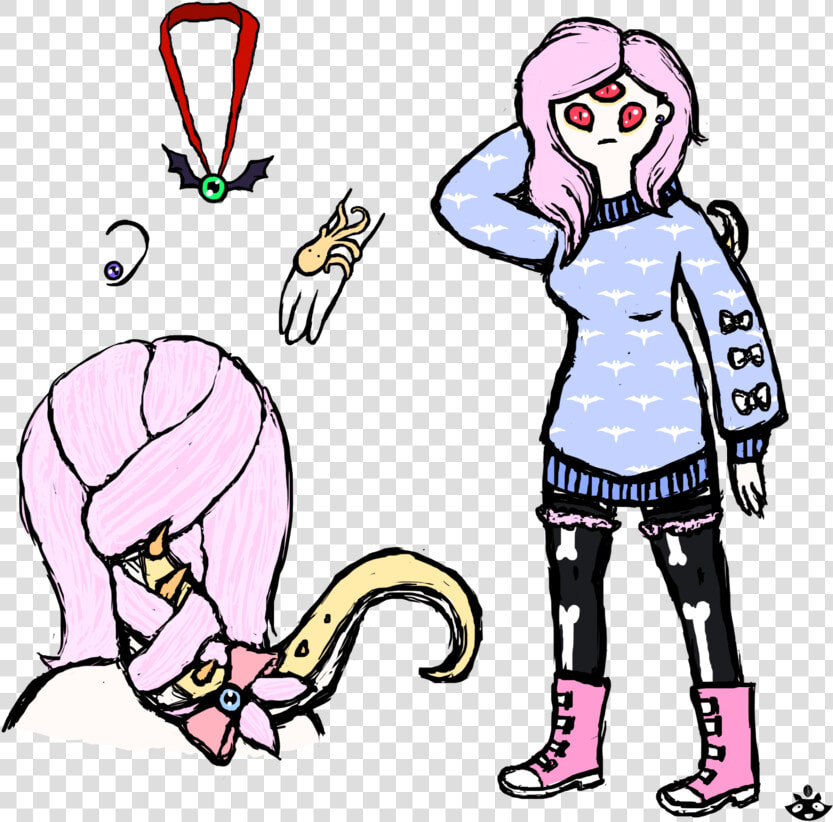 Pastel Goth Tentacle Monster Girl By Askearlgrey   Cartoon  HD Png DownloadTransparent PNG