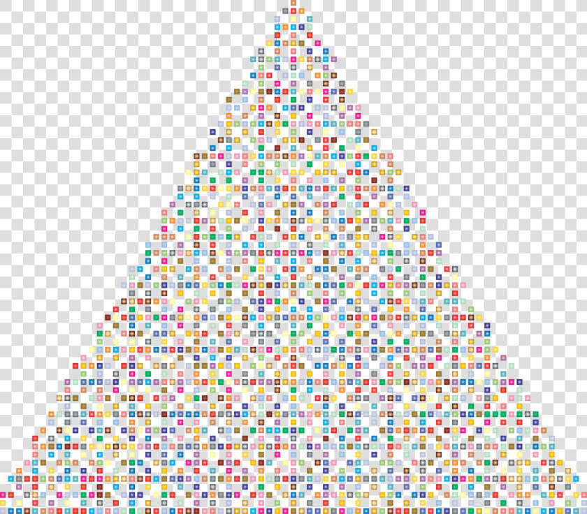 Prismatic Abstract Squares Christmas Tree 2 Clip Arts   Triangle  HD Png DownloadTransparent PNG