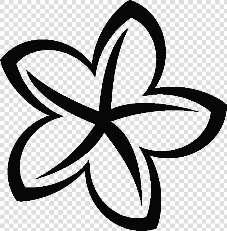 Sticker Simple Plumeria Fleur  HD Png DownloadTransparent PNG