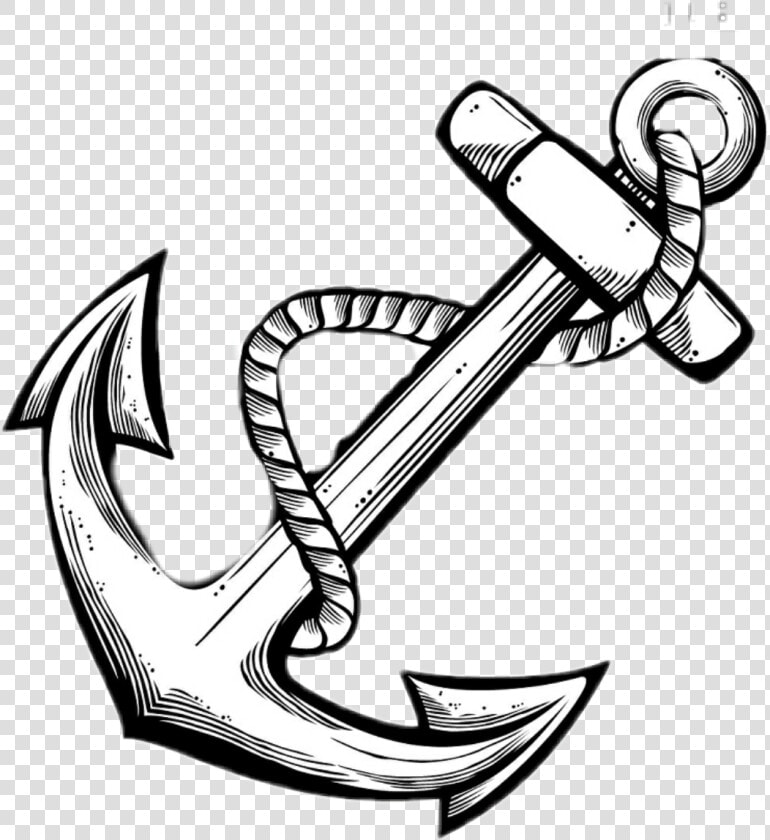 Anchor Clip Art Black And White   Easy Black And White Drawings  HD Png DownloadTransparent PNG