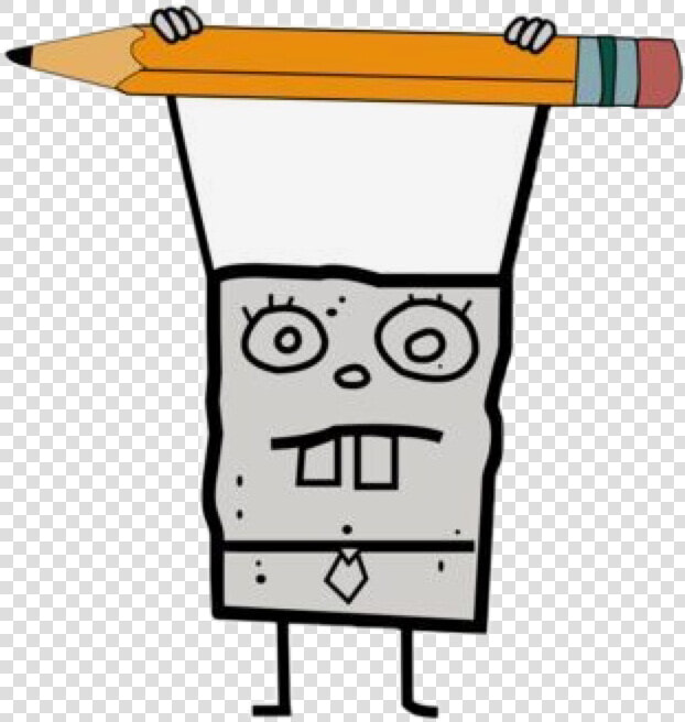  stiker  bobesponja  trazo  likeme ✍🏻✏️✏️  freetoedit   Spongebob Doodlebob Sticker  HD Png DownloadTransparent PNG