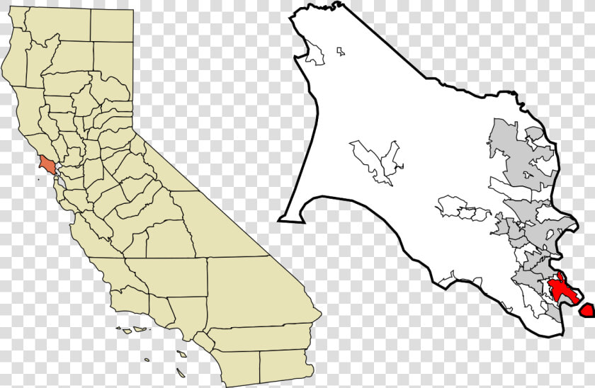 San Rafael Map California  HD Png DownloadTransparent PNG