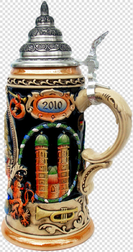 200th Anniversary Oktoberfest Beer Stein With Pewter   Beer Stein  HD Png DownloadTransparent PNG