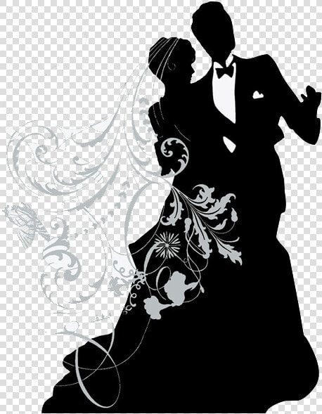 Kickin Country   Wedding Couple Silhouette Png  Transparent PngTransparent PNG