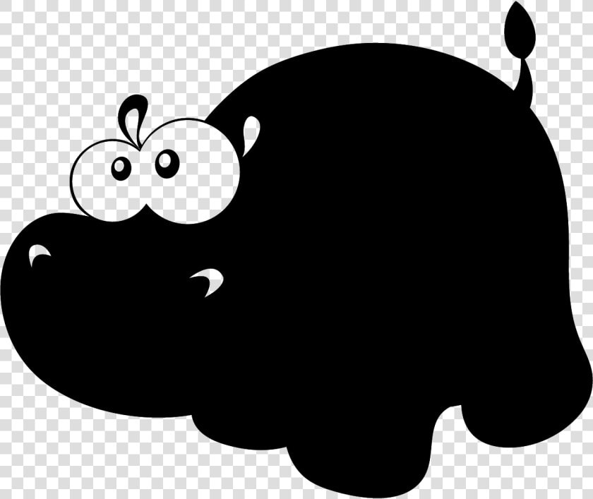 Silhouette Hippopotamus Drawing  HD Png DownloadTransparent PNG