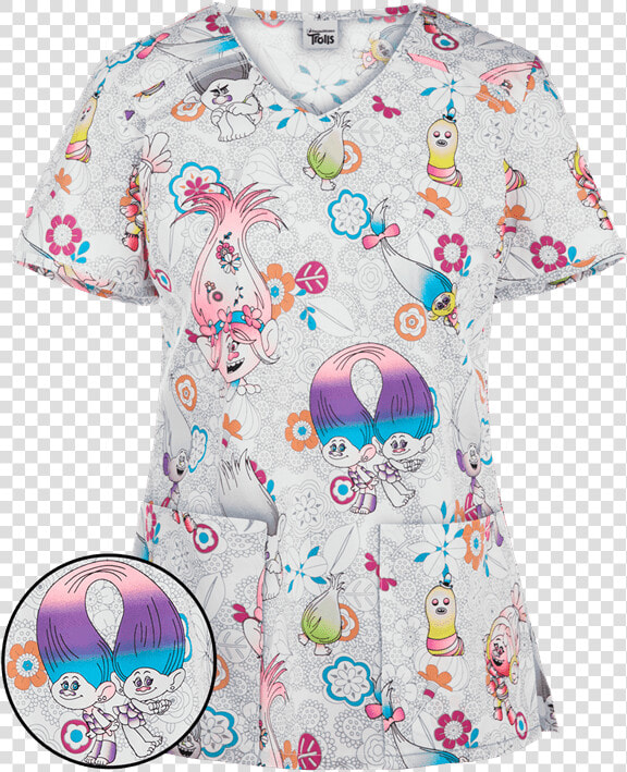 Trolls Scrub Top  HD Png DownloadTransparent PNG