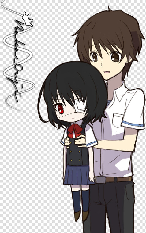 Kouichi X Misaki Images Kouichi  amp  Mei Hd Wallpaper   Another Misaki X Sakakibara  HD Png DownloadTransparent PNG