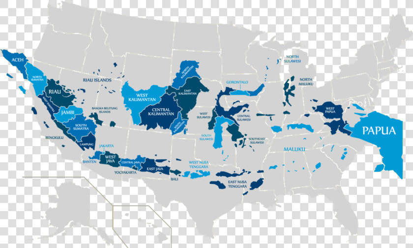 Indonesia Within The United States Of America   Indonesia Map Red  HD Png DownloadTransparent PNG