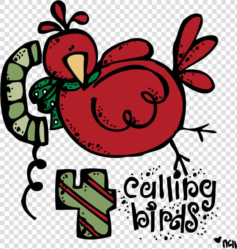 Transparent Four Calling Birds Clipart   Free Clipart 12 Days Of Christmas  HD Png DownloadTransparent PNG