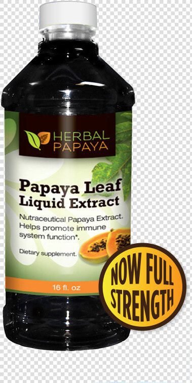 Papaya Leaf Liquid Extract   Bottle  HD Png DownloadTransparent PNG