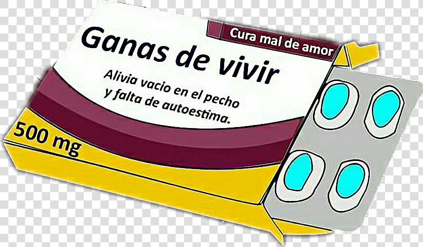  vivir  ganas  pastillas  tumblr   Ganas De Vivir Sticker  HD Png DownloadTransparent PNG