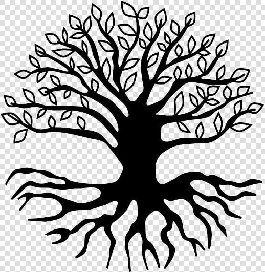 Tree With Deep Roots Png Clip Art   Yoga Tree Pose Drawing  Transparent PngTransparent PNG