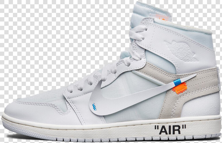 Nike Air Jordan 1 Off White All White  HD Png DownloadTransparent PNG