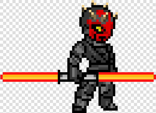 Star Wars Darth Maul Pixel Art  HD Png DownloadTransparent PNG