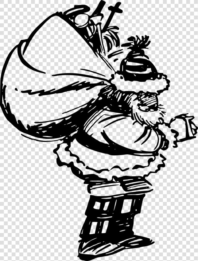 Bag Christmas Comic Characters Free Photo   Santa Sketch Png  Transparent PngTransparent PNG