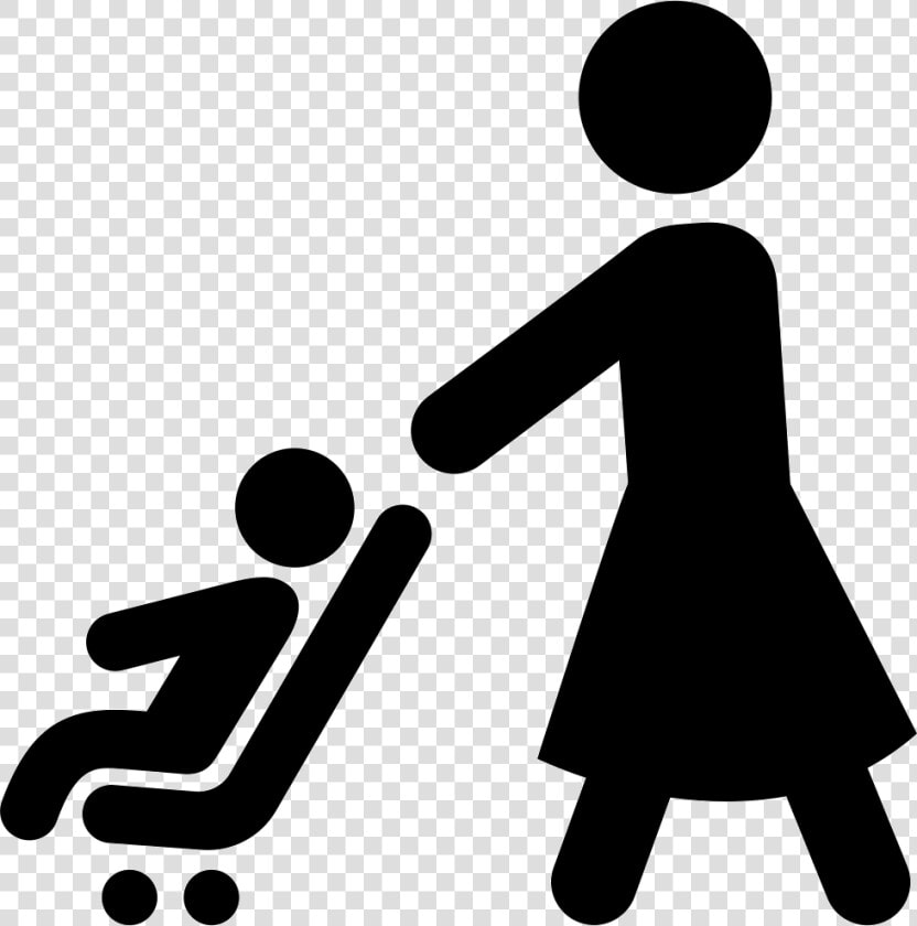 Mother Walking With Baby Stroller Comments  HD Png DownloadTransparent PNG