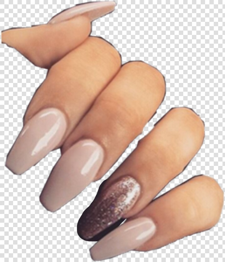  acrylicnails  freetoedit   Nude Acrylic Nails Idea  HD Png DownloadTransparent PNG