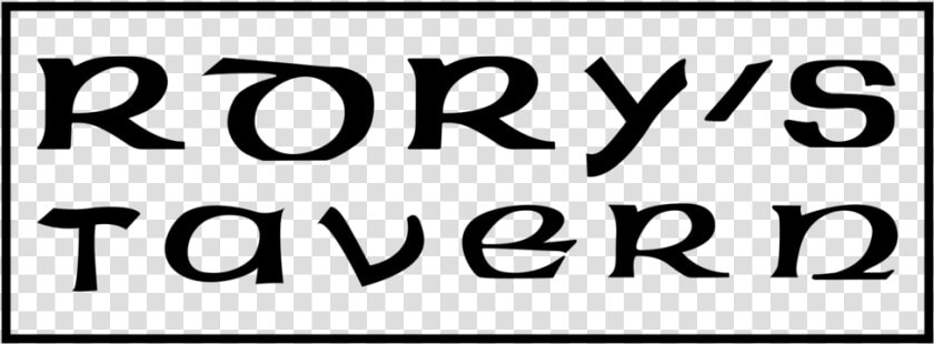 Rorys Tavern Withborder   Black and white  HD Png DownloadTransparent PNG