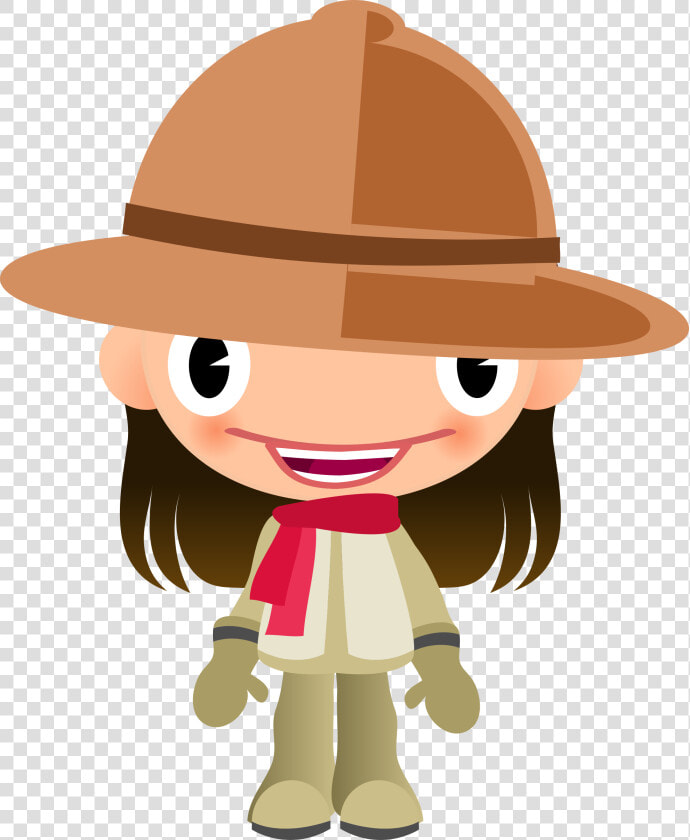 Desenhos Coloridos De Safari   Girl With A Hat Clipart  HD Png DownloadTransparent PNG