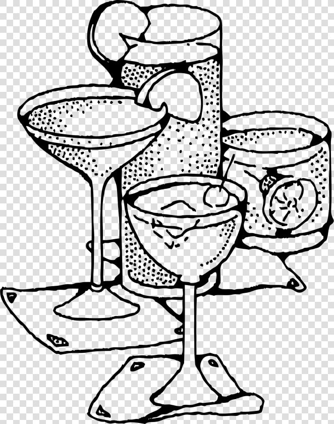 Bar Drinks Clip Arts   Drinks Clipart Black And White  HD Png DownloadTransparent PNG