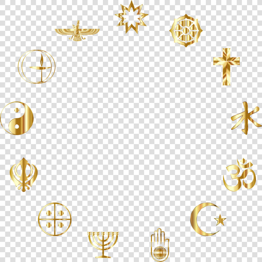 World Religious Symbols Gold   Different Religion Symbols Transparent  HD Png DownloadTransparent PNG