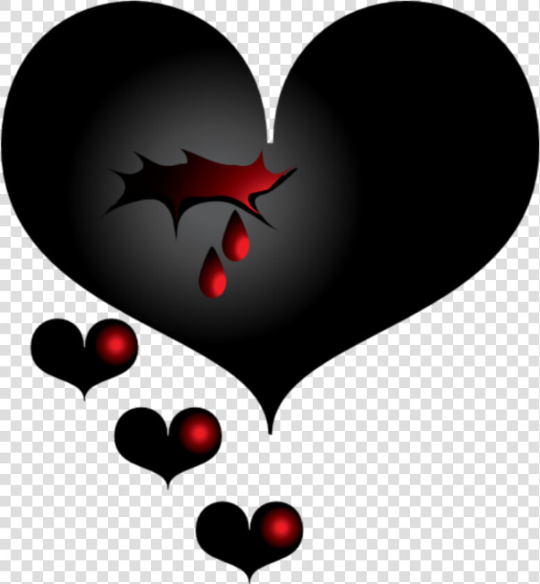  mq  black  heart  hearts  love   Corazon Roto Negro  HD Png DownloadTransparent PNG