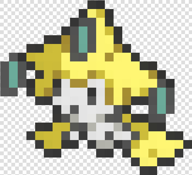 Jirachi  The Wish Pokémon transparent Backgrounds small   Emoji Minecraft Pixel Art  HD Png DownloadTransparent PNG