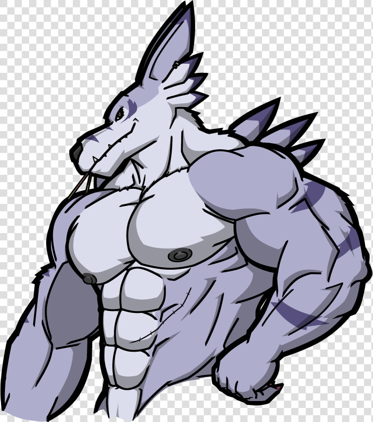 Pocky Day   Weregarurumon Muscle  HD Png DownloadTransparent PNG