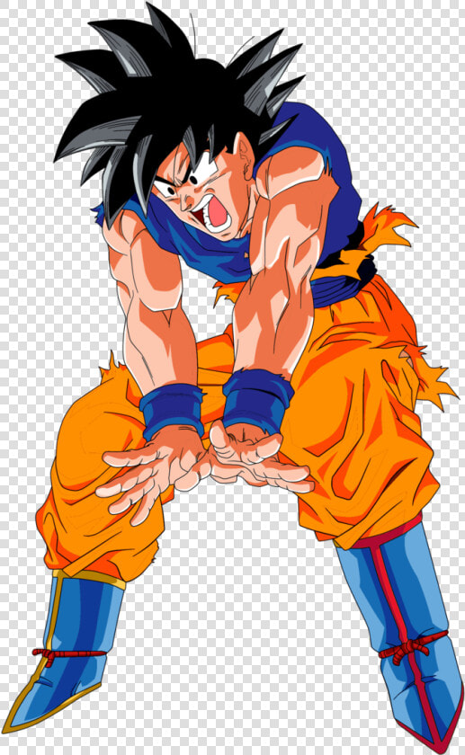 Transparent Goku Spirit Bomb Png   Goku Spirit Bomb Pose  Png DownloadTransparent PNG