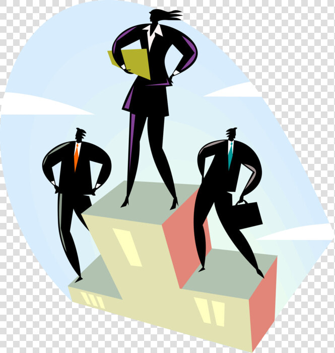 Vector Illustration Of Business Colleagues Stand On   Management  HD Png DownloadTransparent PNG