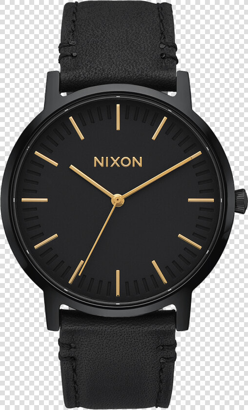 Nixon Porter Leather Black And Gold  HD Png DownloadTransparent PNG