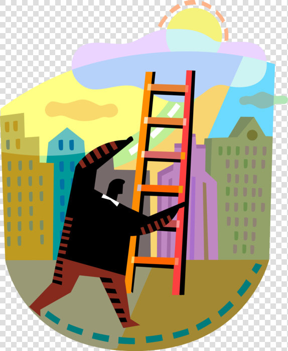 Vector Illustration Of Ambitious Businessman Climbs   Illustration  HD Png DownloadTransparent PNG