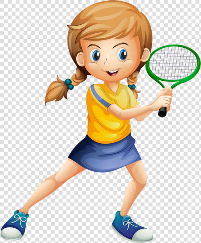 Clipart Kid Tennis   Tennis Cartoon  HD Png DownloadTransparent PNG