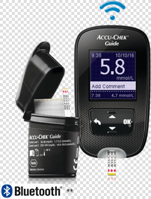 Accuchek Blood Glucose Monitors Accuchek Guide Blood   Accu Chek Guide Strip  HD Png DownloadTransparent PNG