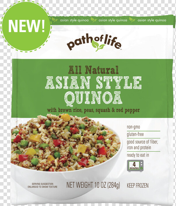 Asian Style Quinoa With Brown Rice  Peas  Squash  amp    Path Of Life Asian Style Quinoa  HD Png DownloadTransparent PNG