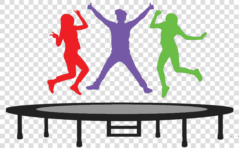 Trampoline   Silhouette Of A Friends Jumping  HD Png DownloadTransparent PNG