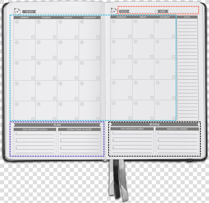 Panda Planner Monthly  HD Png DownloadTransparent PNG