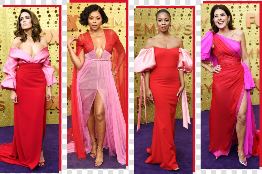 Redandpink Color Blocking Makes An Unlikely Comeback   Pink And Red Emmys  HD Png DownloadTransparent PNG