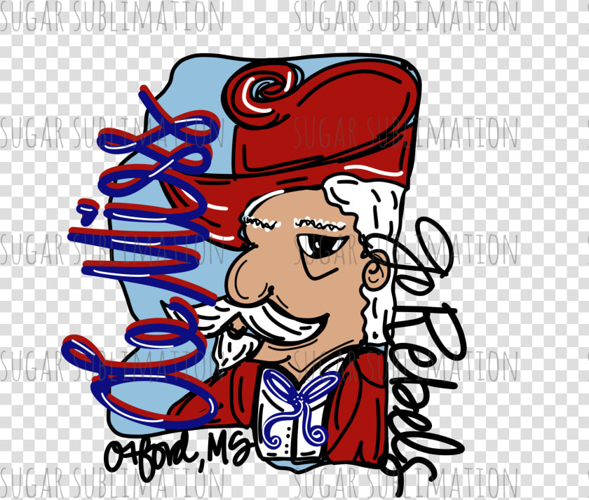 Ole Miss Sublimation   Transparent Cartoons   Colonel Reb  HD Png DownloadTransparent PNG