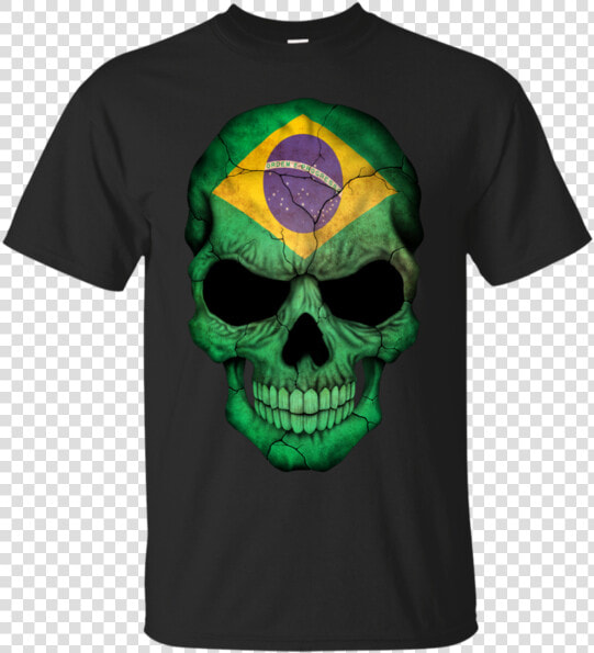 Brazilian Flag Skull T Shirt  amp  Hoodie   Brazilian Skull  HD Png DownloadTransparent PNG