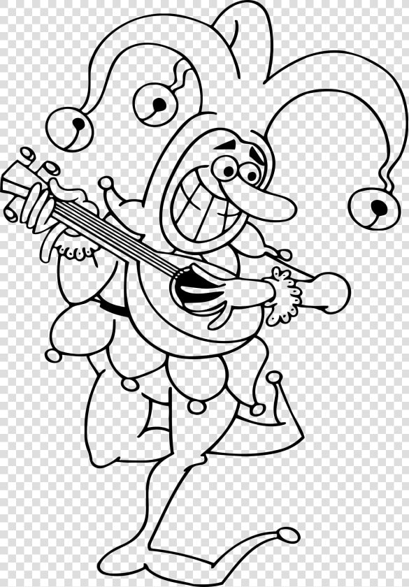 Jester 4 Clip Arts   Jester Black And White Clipart  HD Png DownloadTransparent PNG