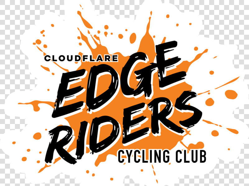 Cloudflare Edge Riders Cycling Club Logo Diecut Sticker   Calligraphy  HD Png DownloadTransparent PNG