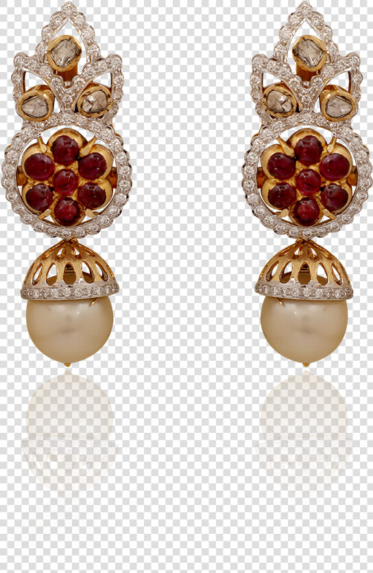 Glamorous Antique Ruby Pearl Earring  HD Png DownloadTransparent PNG