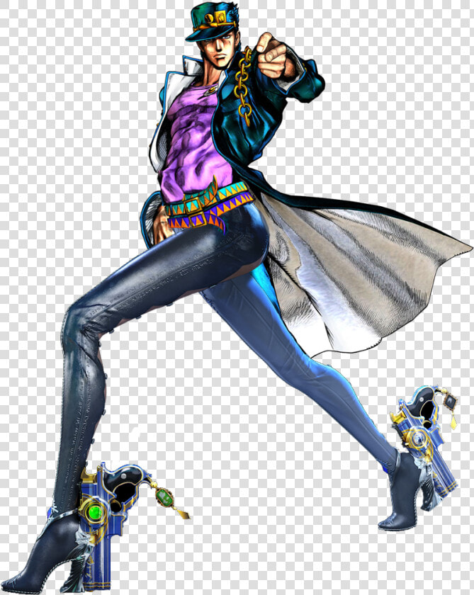 Nintendo Characters With Bayonetta Legs   Png Download   Jojo  39 s Bizarre Adventure Jotaro Point  Transparent PngTransparent PNG