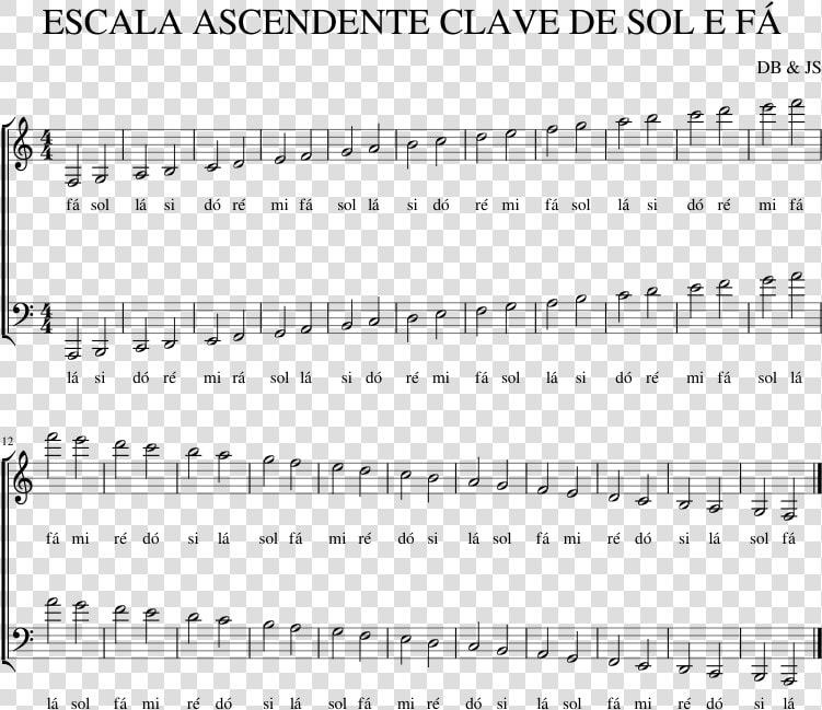 Escala Ascendente Clave De Sol E Fá Piano Tutorial   Beginner French Horn Notes  HD Png DownloadTransparent PNG