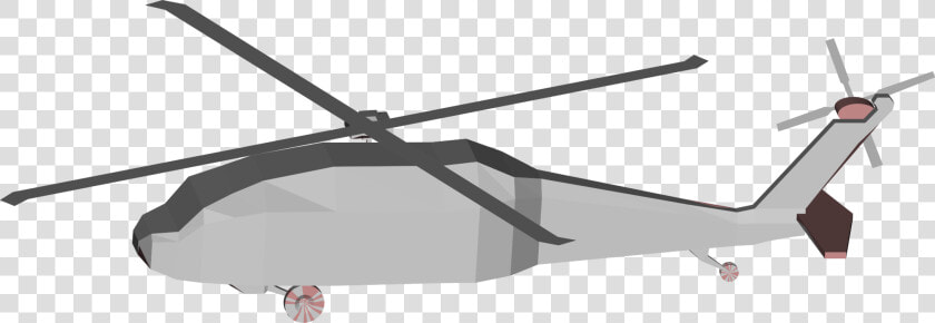 Rotorcraft helicopter Rotor tiltrotor   Low Poly Blackhawk  HD Png DownloadTransparent PNG