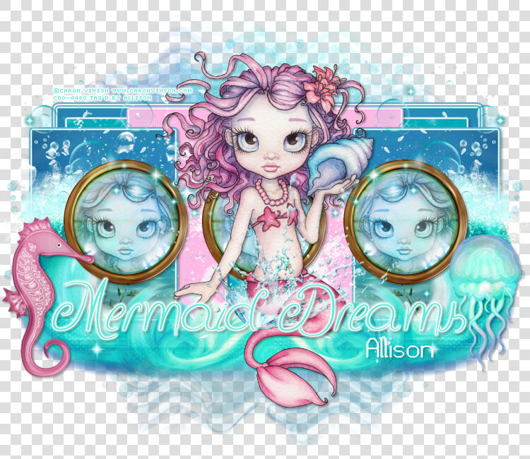 Cute Mermaid Tube By Caron Vinson  Available At Cdo    Illustration  HD Png DownloadTransparent PNG