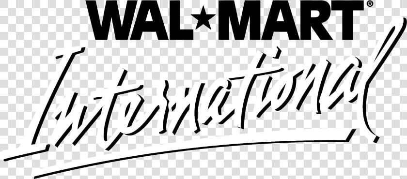 Wal Mart International Logo Black And White   Walmart International Logo  HD Png DownloadTransparent PNG