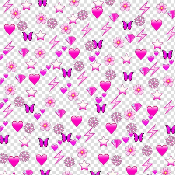  pink  heart  hearts  love  pinky  butterfly  lightning   Aesthetic Emoji Background Png  Transparent PngTransparent PNG